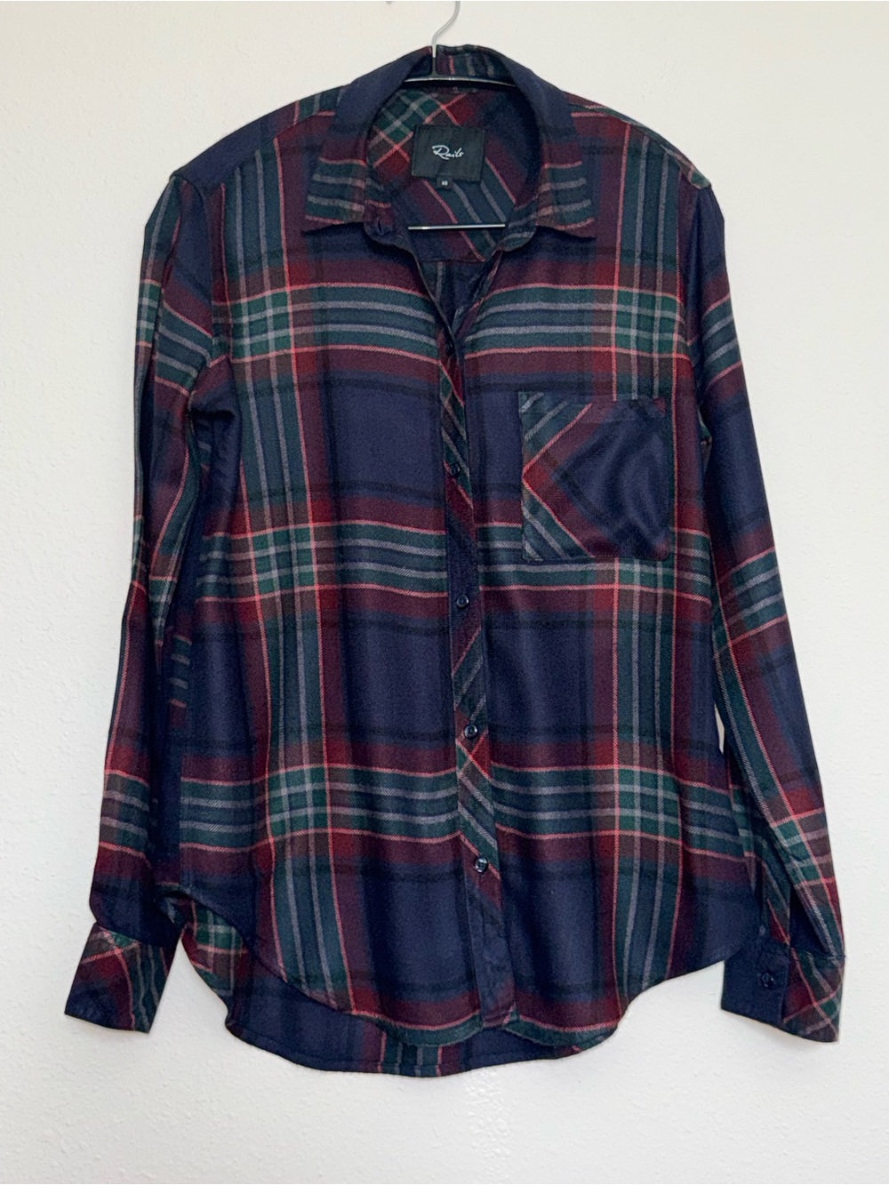 Rails Plaid Button Down • Hunter Marine Rose Teal • XS • EUC